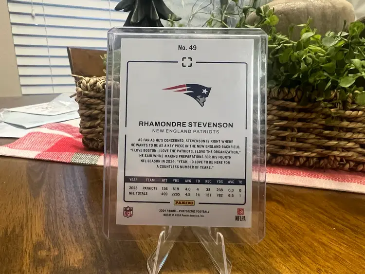 2024 Panini Photogenic Football Rhamondre Stevenson Pink 07/15!