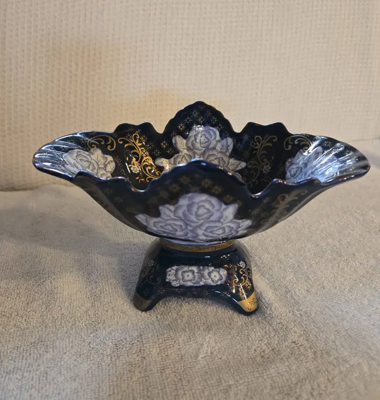 Ornate Fruit Bowl On Foot