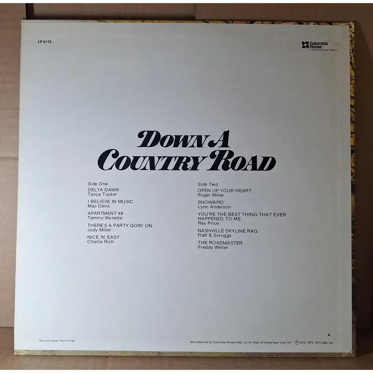 Country album Down a Country Road various artists