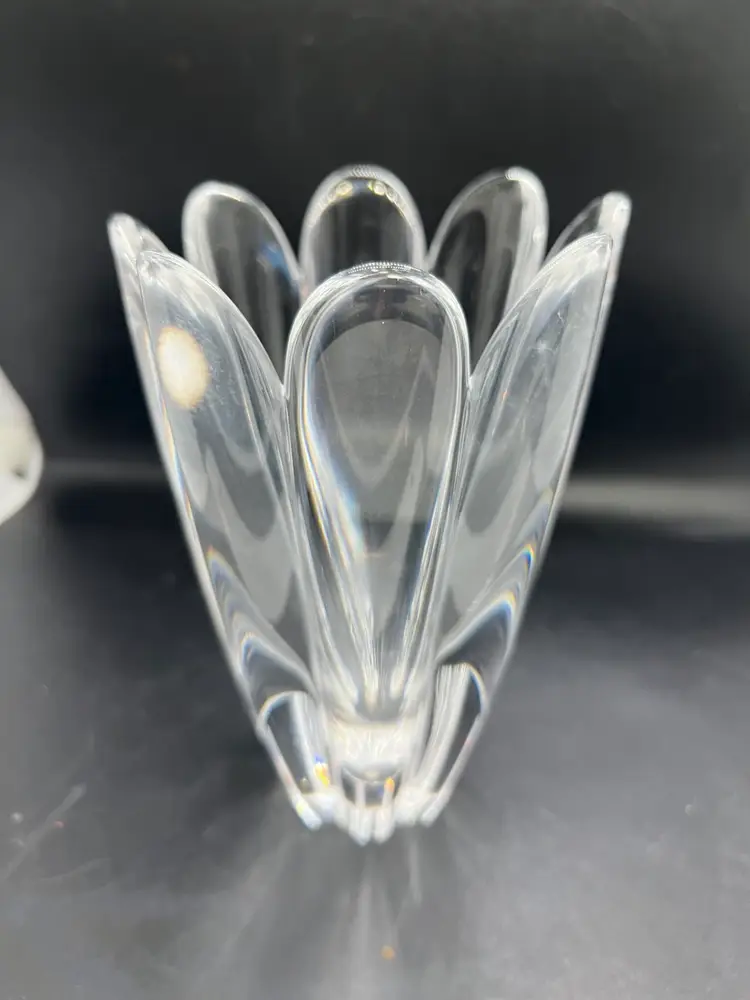 Orrefors Swedish Crystal 8 Panel Vase