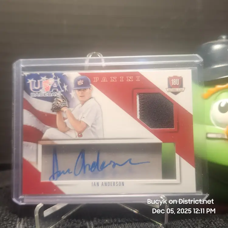 2015 Team USA Patch Auto - Ian Anderson Atlanta Braves 10/20