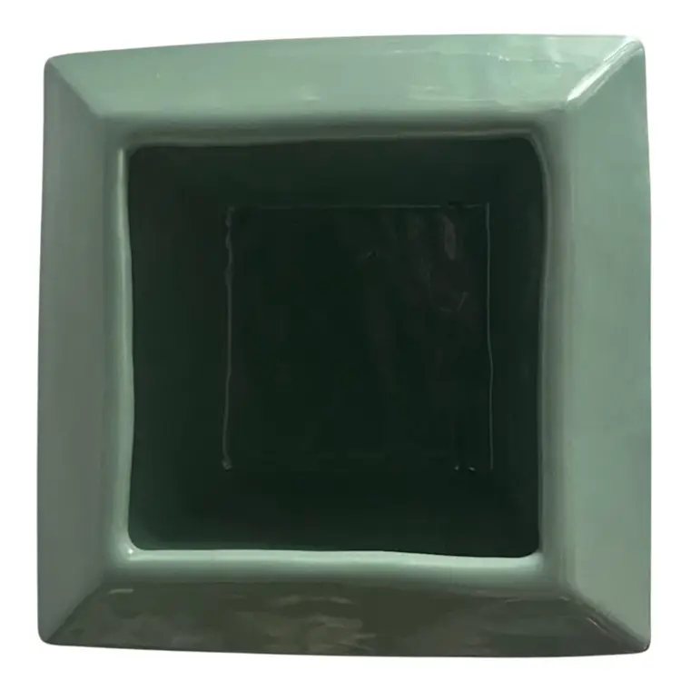 Haeger Floral- “Aqua Mist”-Blue-Green-Geometric Planter – Made in USA- 7.5” W, 3.5” Tall