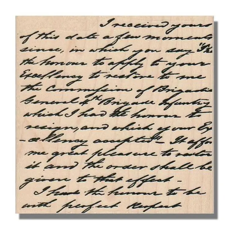 Script Writing Background Rubber Stamp