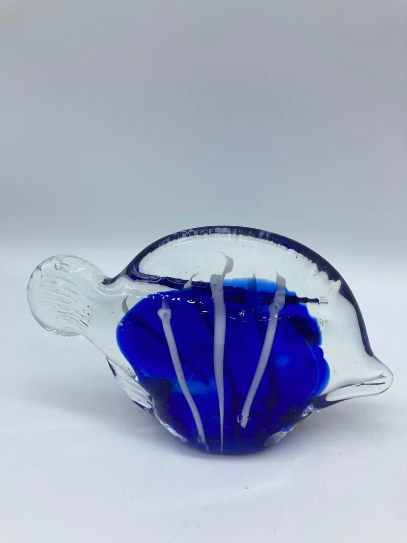 Blue and White Glass Fish #2