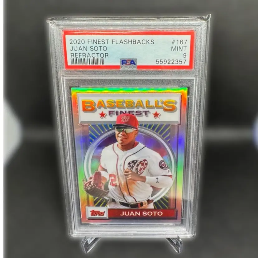 2020 Finest Flashbacks Refractor Juan Soto PSA 9 New York Yankees