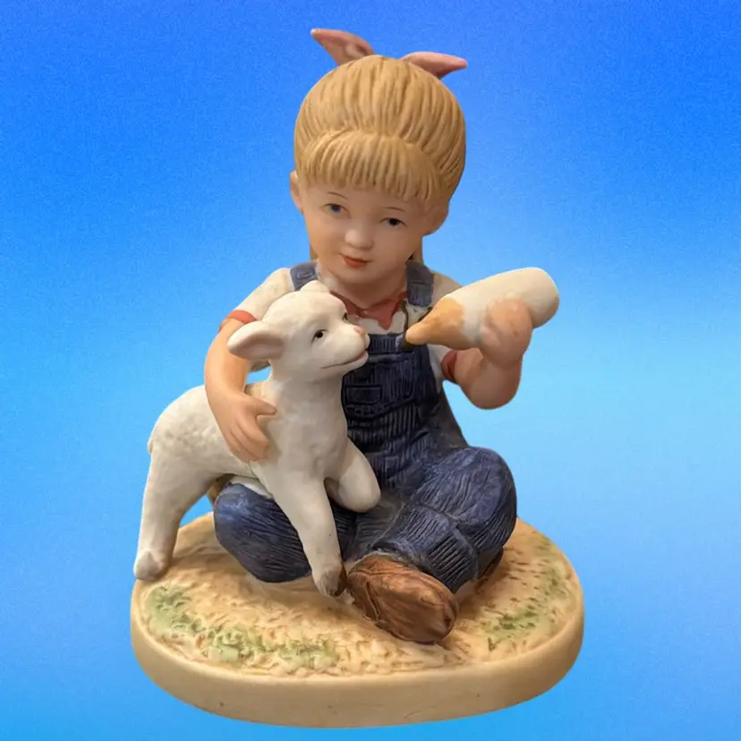 Homco Denim Days Feeding Lamb