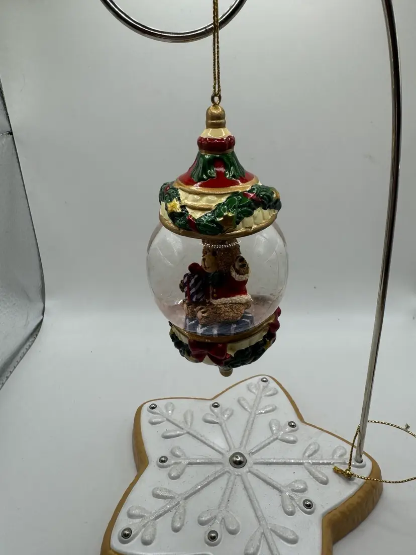 Pair Of Snow Globe Ornaments