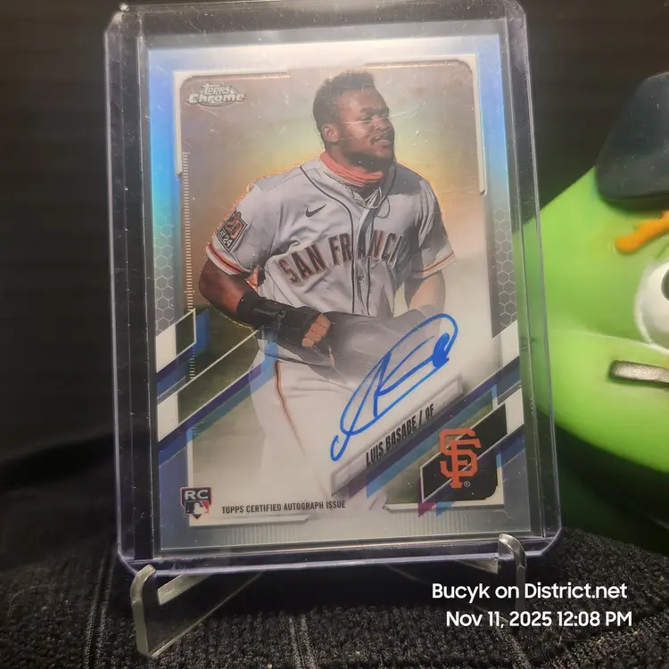 2021 Topps Chrome Refractor Auto - Luis Basabe San Francisco Giants 471/499