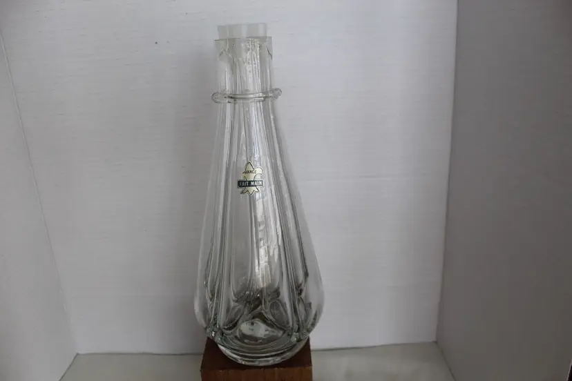 Vintage Art Deco French Decanter- Fait Main Liquor 4 Chamber Bottle w / Stoppers