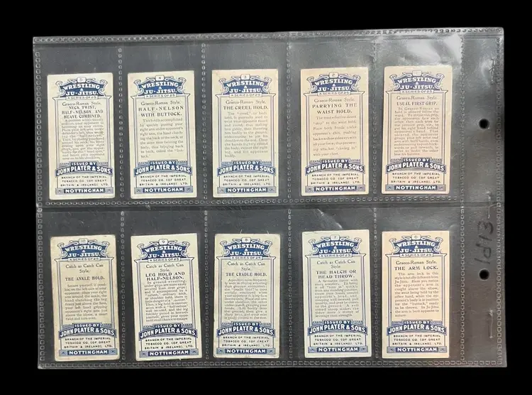 55. Complete Set Of 25 1913 Player Wrestling & Ju-Jitsu Cards