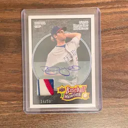 Rich Hill (Chicago Cubs) 2008 Upper Deck Baseball Heroes Patch Auto /50