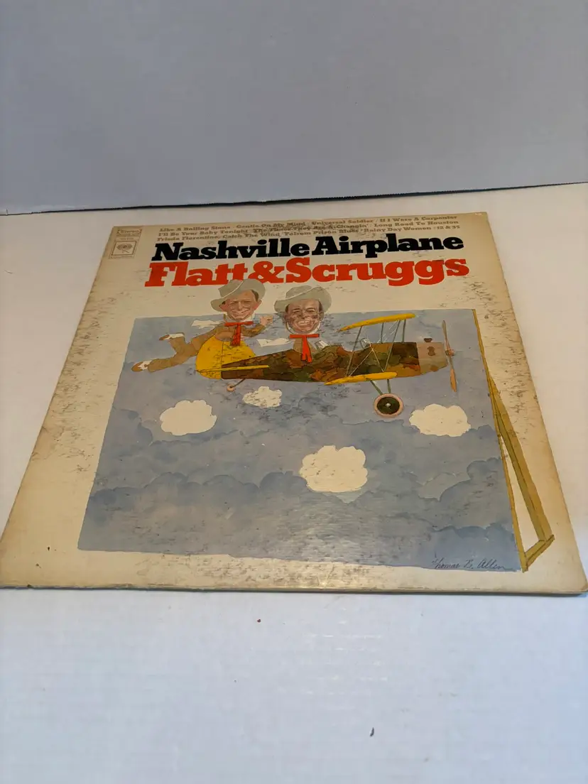 Vintage Vinyl "Nashville Airplane" by Flatt & Scruggs by Columbia Records
