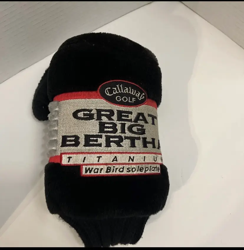 #02 Vintage Callaway Golf Great Big Bertha Titanium War Bird Soleplate Head Cover #1