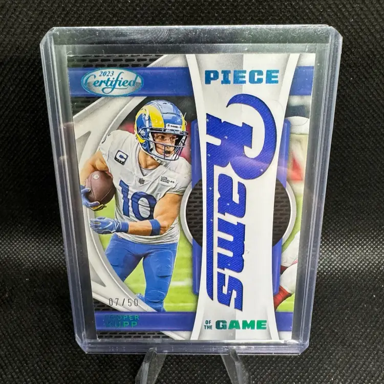 Cooper Kupp 2023 Certified Football Piece Of The Game Teal Parallel 07/50 Los Angeles Rams