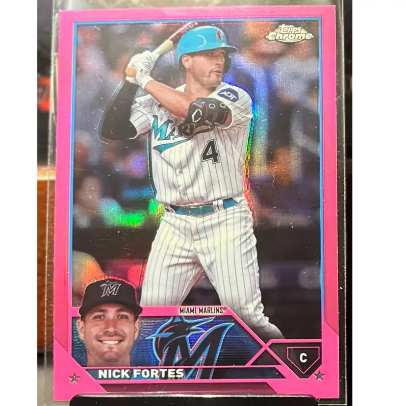 Nick Fortes Miami Marlins 2023 Topps Chrome Update Pink Refractor