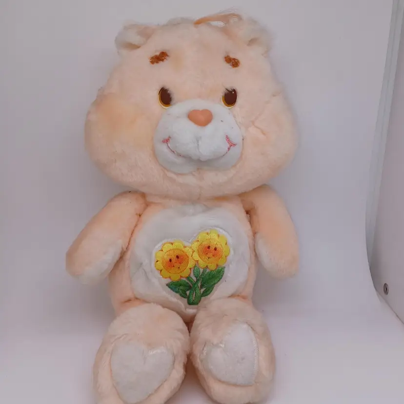 Vintage Kenner Care Bear Friend Bear 13" Plush Teddy Flowers Friendship