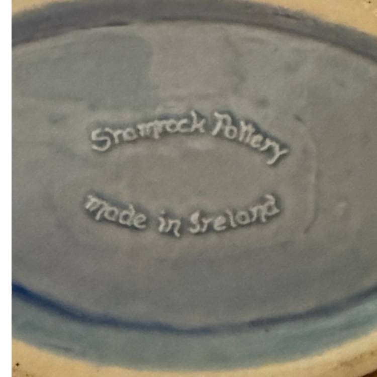 WADE Shamrock Pottery Donkey & Cart Planter Vase IRELAND, 3.75" Tall Green Blue