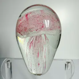 Pretty In Pink Jellyfish Paperweight 4.5”