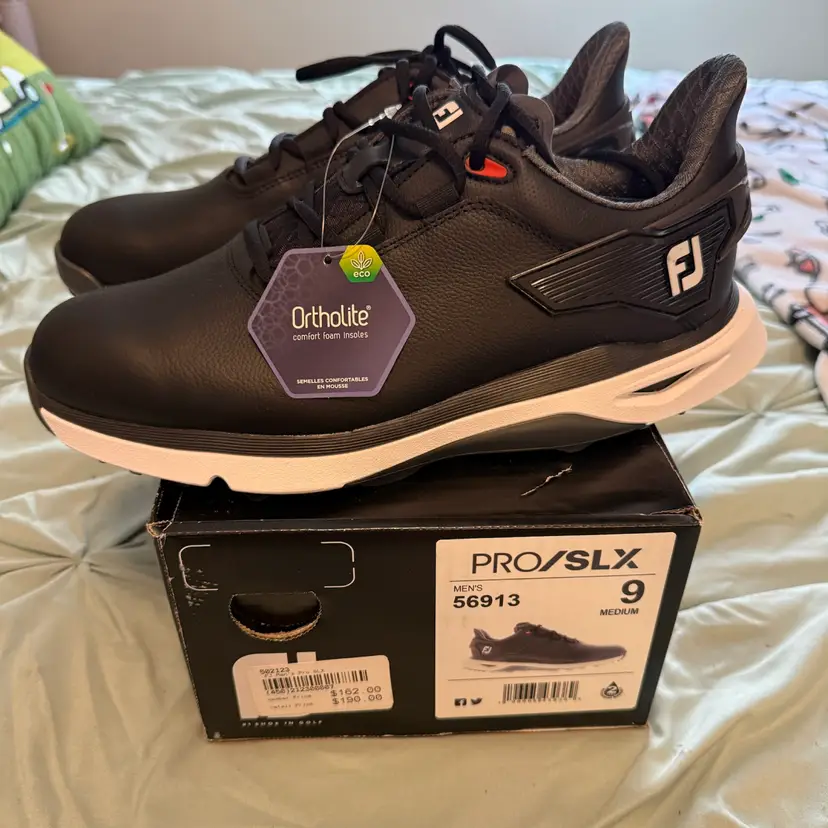 FootJoy PRO/SLX Men’s Spikeless Golf Shoes - Black - Size: 9 M