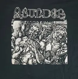 vintage Asunder Doom Metal t-shirt heavy guitar concert Black Sabbath Slayer