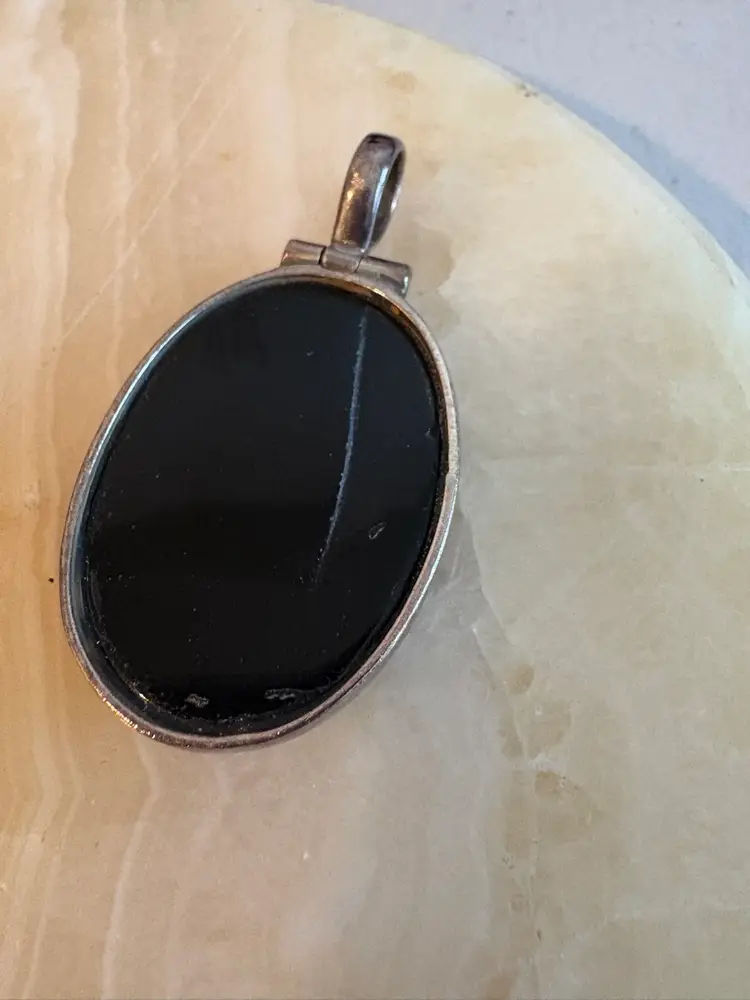 Sterling And Onyx Pendant