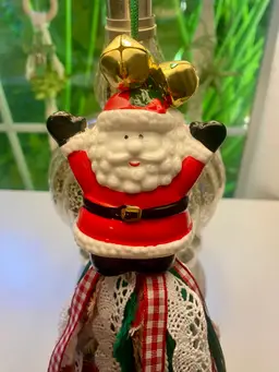 Vintage Christmas Santa Salt Shaker Tassel