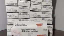 Lot Of 35 Boxes Of Vintage Hobby Lobby Indoor Super Bright Light Set 35 Clear Bulbs