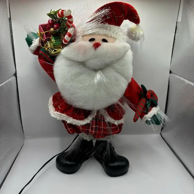 Retro Vintage” Fiberoptic Pals” Santa , Christmas 14” In Box.