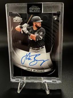 Jake Burger Topps Chrome Black Auto RC