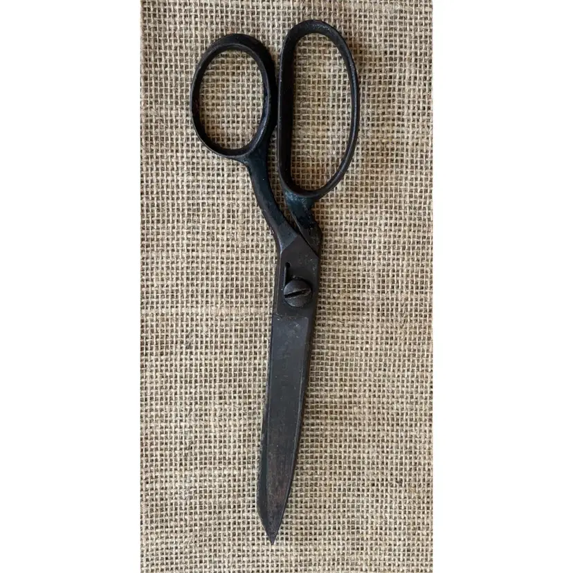 Vintage Compton U Set Tailor Scissors Shears Antique Rusted Primitive Heavy Duty