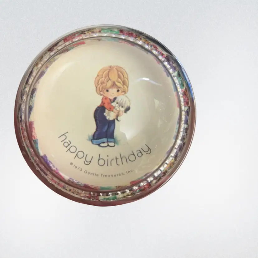 1973 Happy Birthday Paperweight