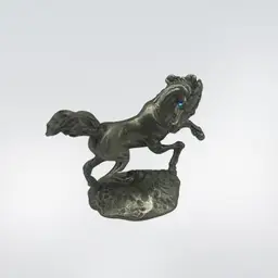 Vintage Hudson Pewter Horse Figurine, 1-1/2” Diameter