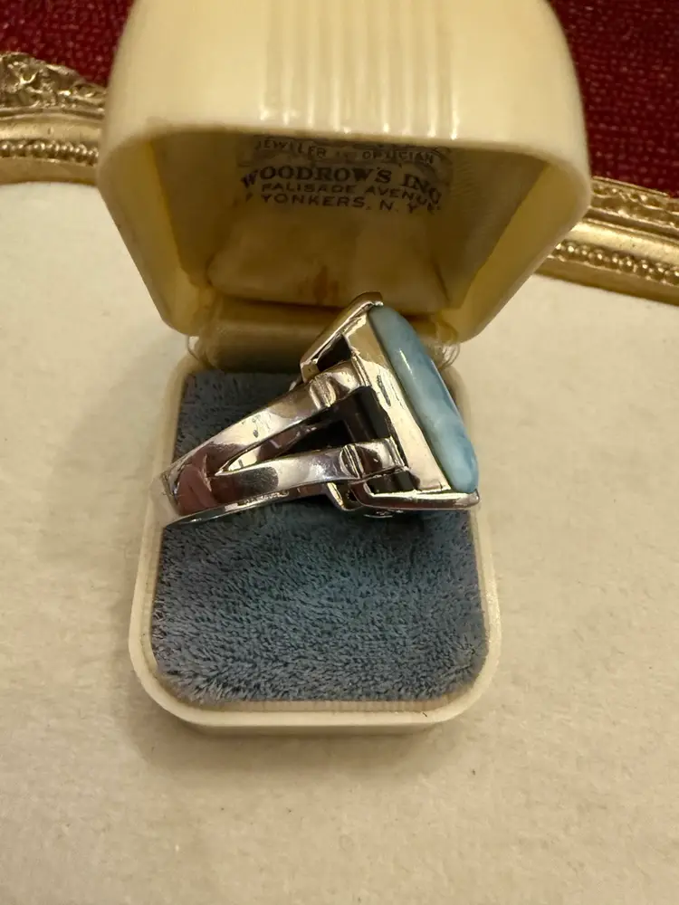 Sterling 925 Larimar Ring Size 7