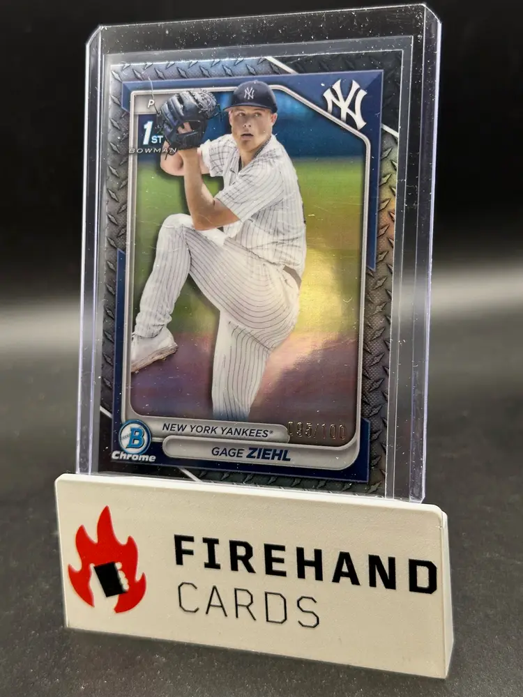Gage Ziehl 2024 Bowman Steel Metal Refractor New York Yankees 095/100
