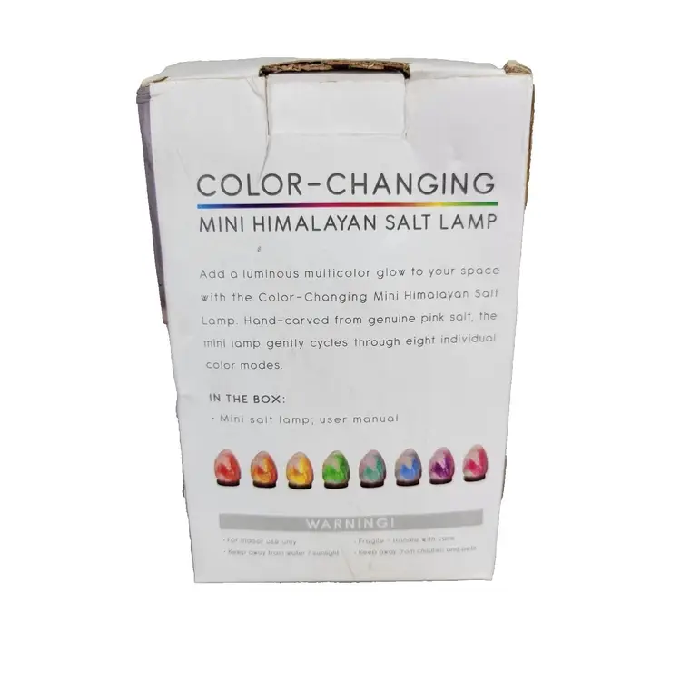 Brilliant Ideas 8 Color Changing Mini Himalayan Salt Lamp Preowned