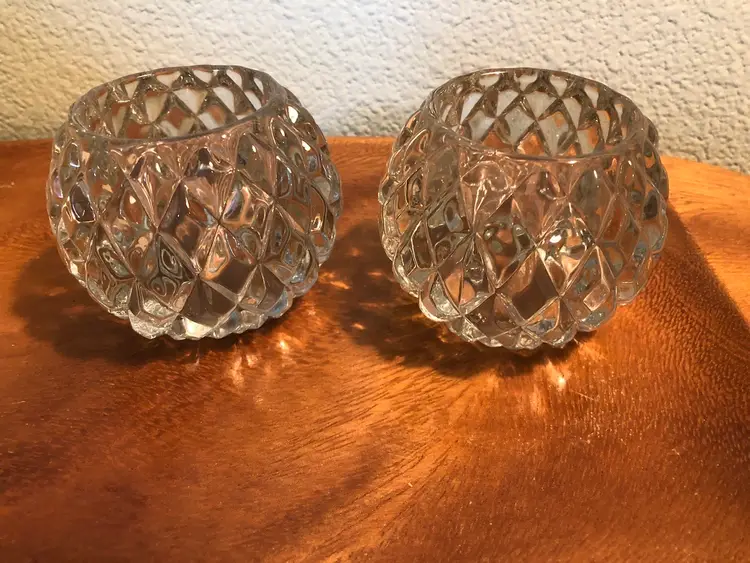 Set Of Two Partylite Rockport Votive Candle Holders