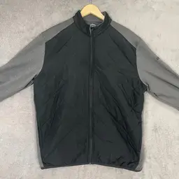 Callaway Weather Jacket Men's XL Black Gray Medium Wash Long Sleeve Full Zip 1648