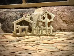 Vintage Solid Brass Wall Hook Rack – House & Tree Design Key Holder