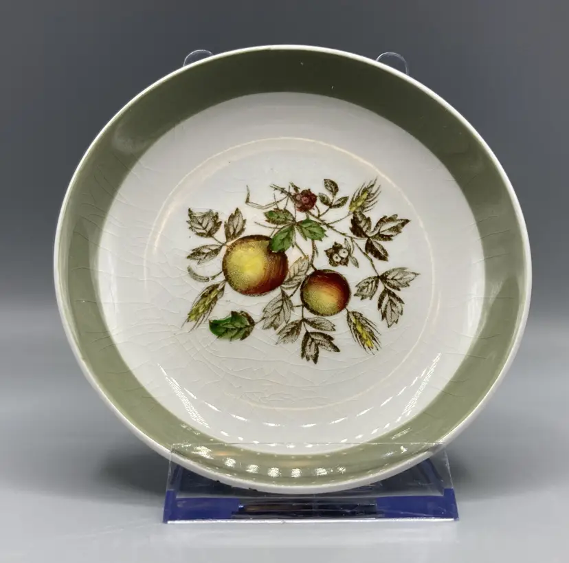 Vintage Hereford Staffordshire English Dish with Fruit Design