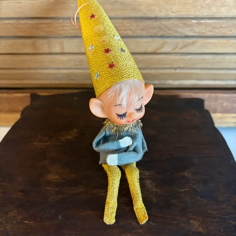 Vintage Cone Head Knee Hugger Christmas Elf