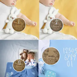 Engraved Classic Character Monthly Milestone Markers