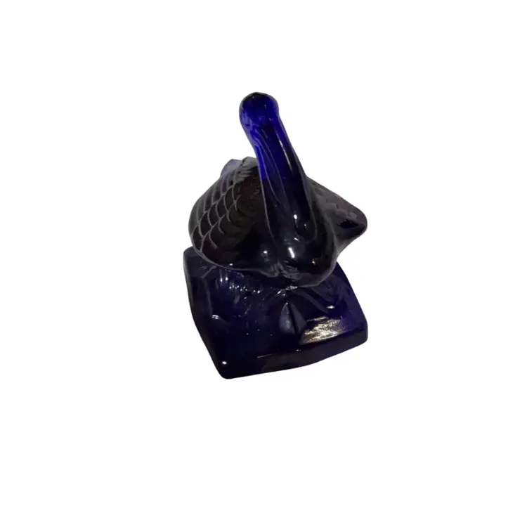 Fostoria Glass FSGA Vintage Limited Edition Cobalt Glass Pelican - 3”