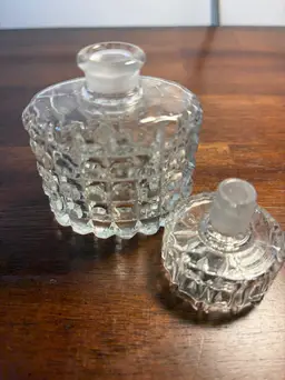 Vintage Cut Glass Perfume Bottle Set