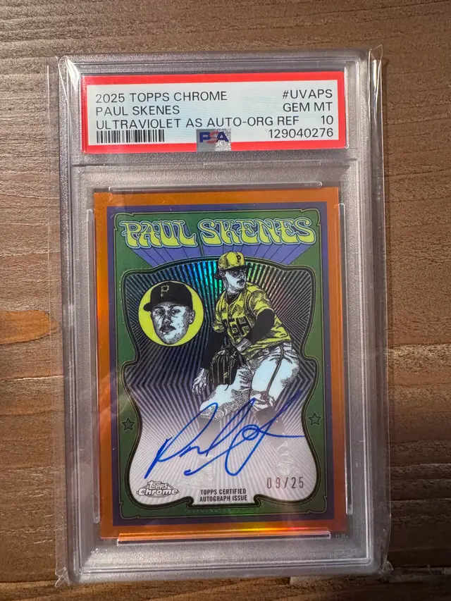 2025 TOPPS CHROME ULTRA VIOLET ALL STARS AUTOS PAUL SKENES 9/25 PSA 10 POP 1! 🔥