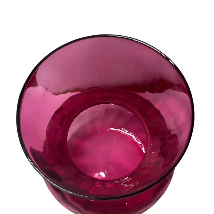 Vintage Pilgrim Cranberry Glass Sack Vase. Made In W. VA