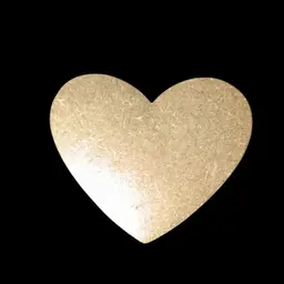 Estate Large Jewelmint Signed Flat Goldtone Heart Brooch