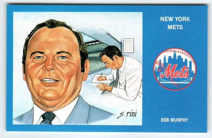 1969 NY Mets Baseball Postcard Susan Rini Ed Murphy Unused Limited Edition