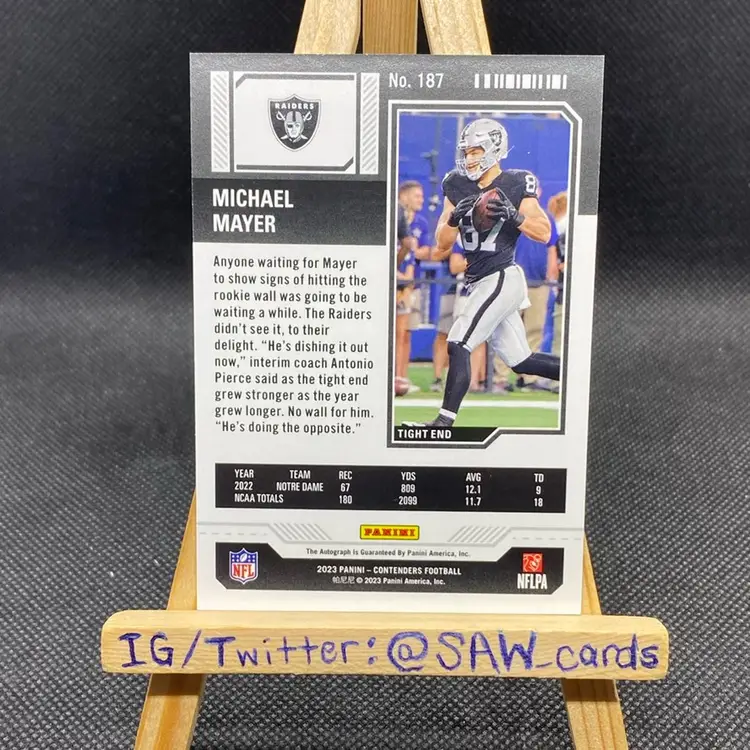Michael Mayer 2023 Panini Contenders Rookie Ticket Las Vegas Raiders
