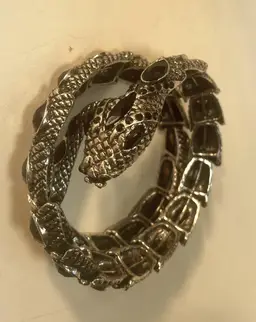 Black and Silver Snake Bracelet