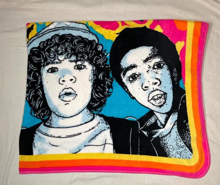 Stranger Things Florescent Fleece Throw Lap Blanket 46x60